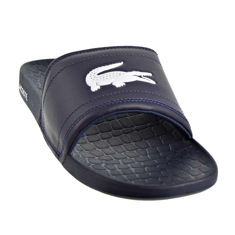 Lacoste Fraisier 118 1 US Cam Synthetic Navy/White Men's Slide Sandal Size 17